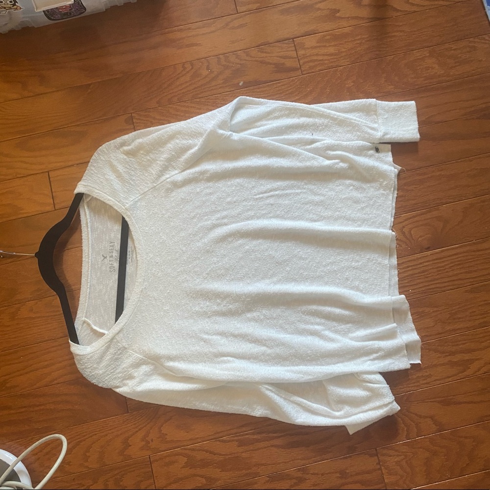 white sweater